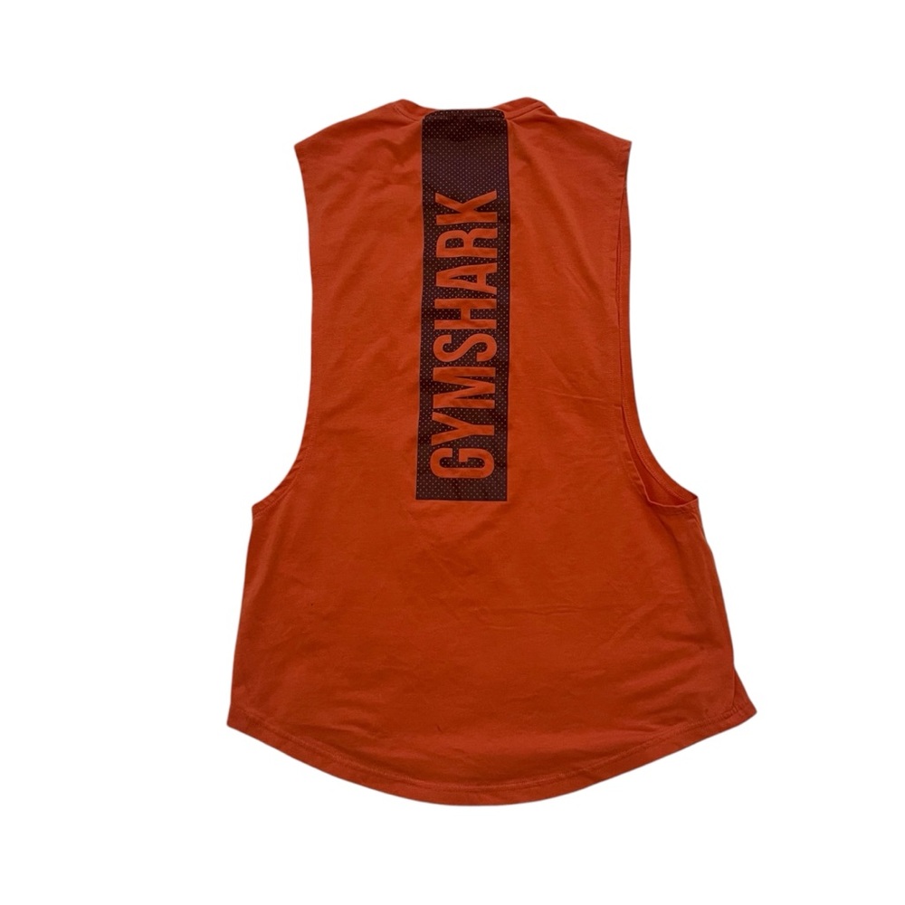 Gymshark Mens Bold Drop Arm Tank Top Orange Size M